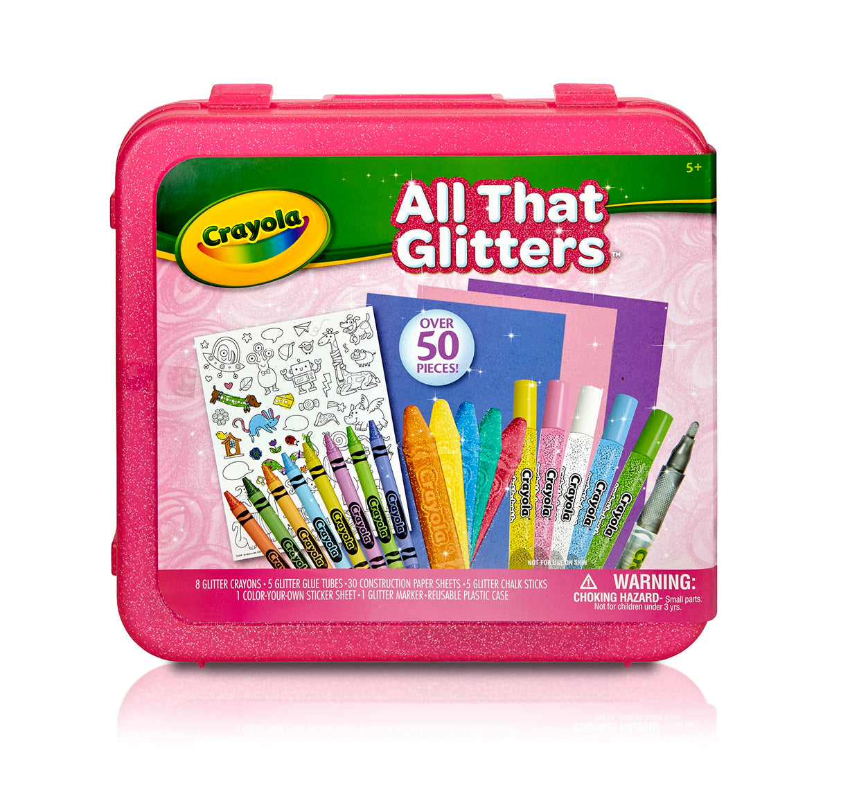 Crayola All That Glitters Art Case Coloring Set, Toys, Gift for Kids Age 5+ Crayola