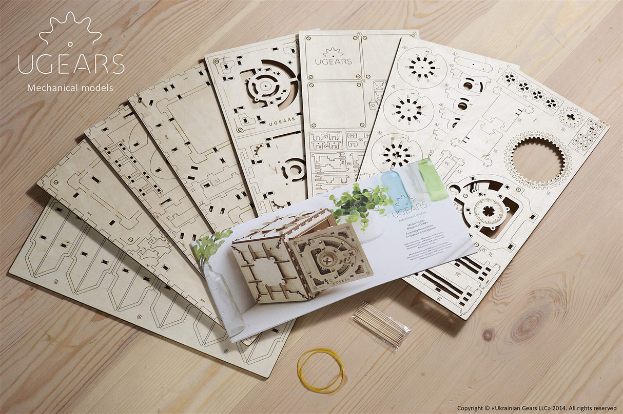 UGEARS Model Safe Kit | 3D Wooden Puzzle | DIY Mechanical Safe UGEARS