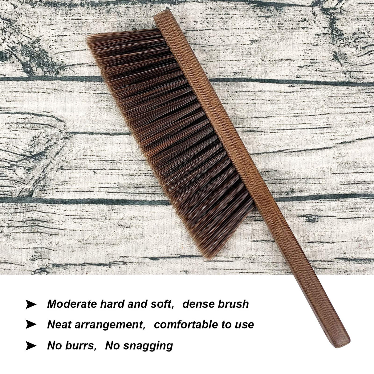Hand Broom Cleaning Brushes-Soft Bristles Dusting Brush for Cleaning Car/Bed/Couch/Draft/Garden/Furniture/Clothes,Wooden Handle jrceliy