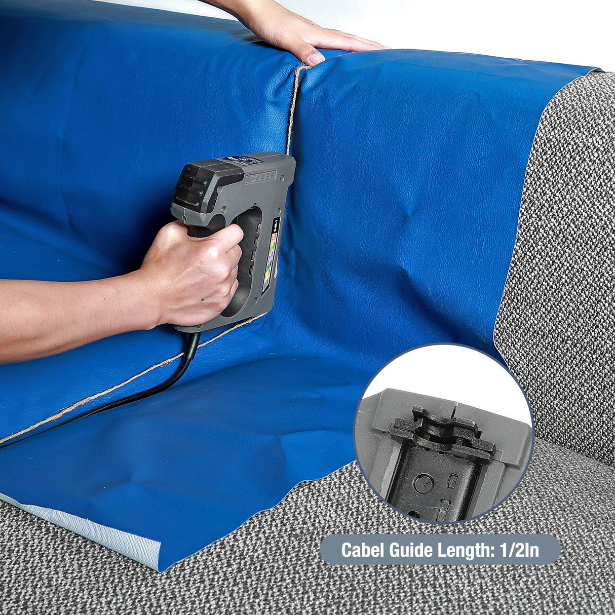 WORKPRO 6 in 1 Staple Gun, Electric Stapler Tacker, 110V Corded Brad Nailer for DIY Project of Woodworking WORKPRO