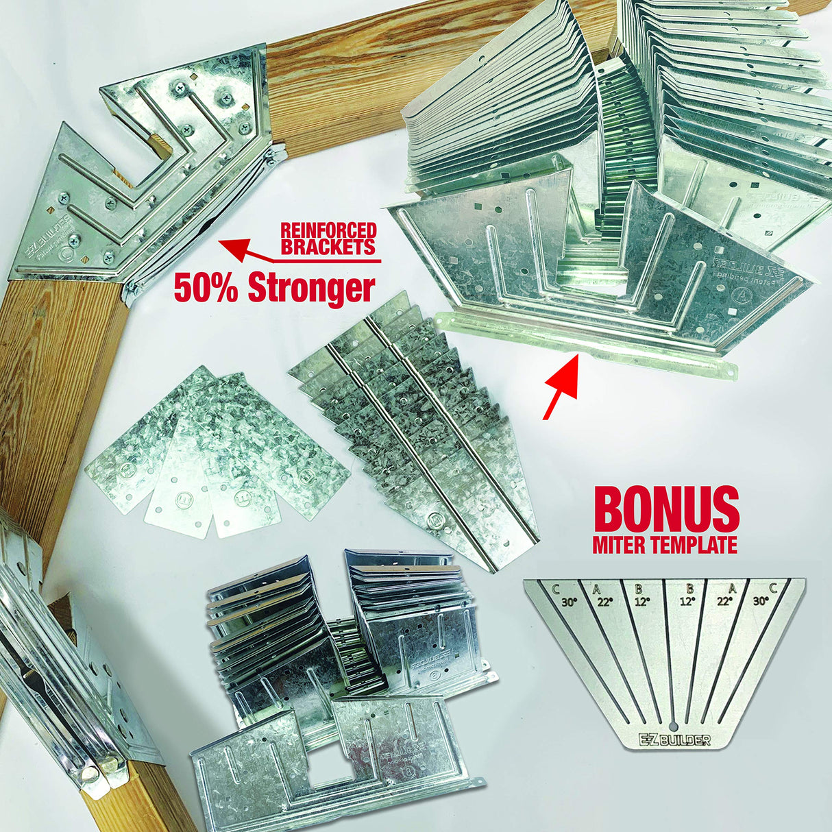 EZBUILDER 70188 Barn Style Shed Instant Framing Kit, 7'x8', Metal EZBUILDER