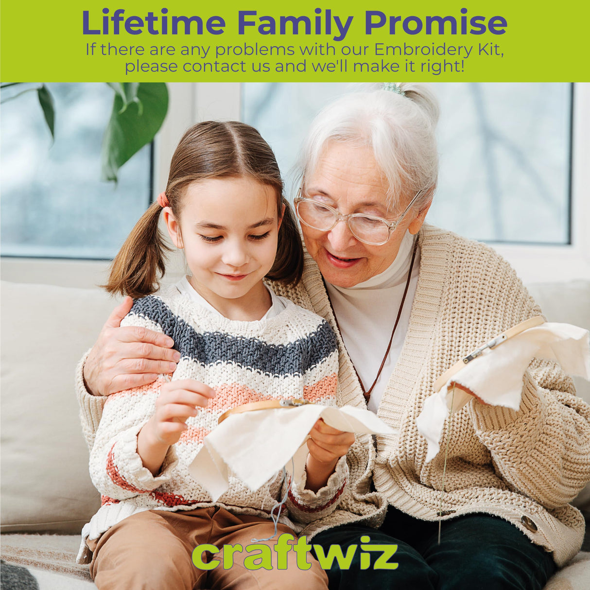 Craftwiz 4 Set Embroidery Starter Kit, Embroidery Kit for Beginners Adults and Kids with Patterns, Beginner Embroidery Kit for Adults, Hand Craftwiz