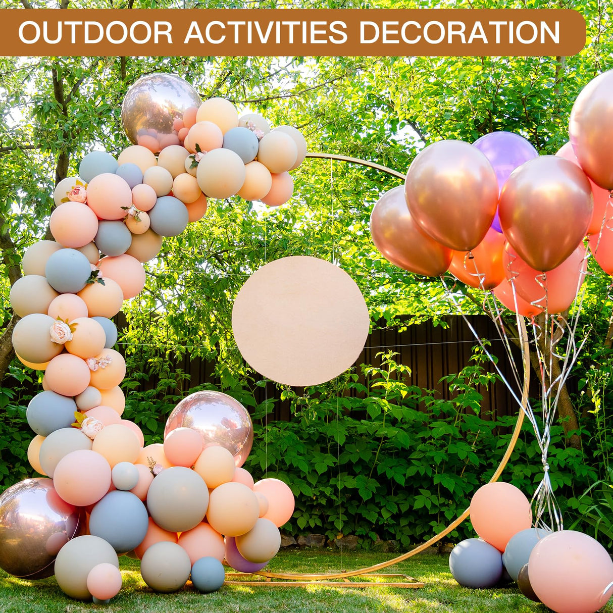 Auihiay 14 Holes Wood Balloon Sizer Box, Collapsible Balloon Measurement Tool with Instructions and Balloon Glue Points, for Balloon Columns, Balloon Auihiay