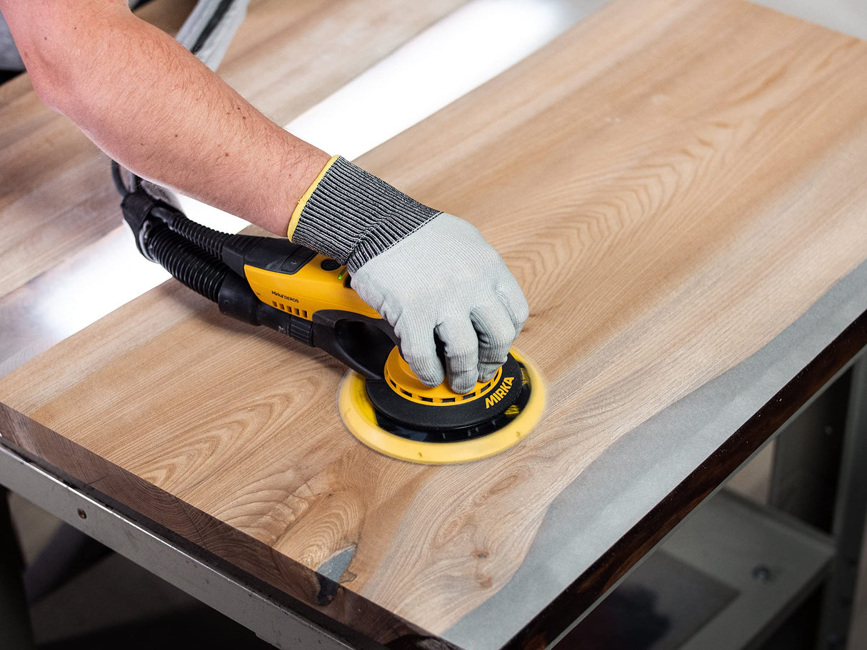 Mirka MID65020CAUS Direct Electric Random Orbital Sander, 6-Inch, Yellow, Black Mirka