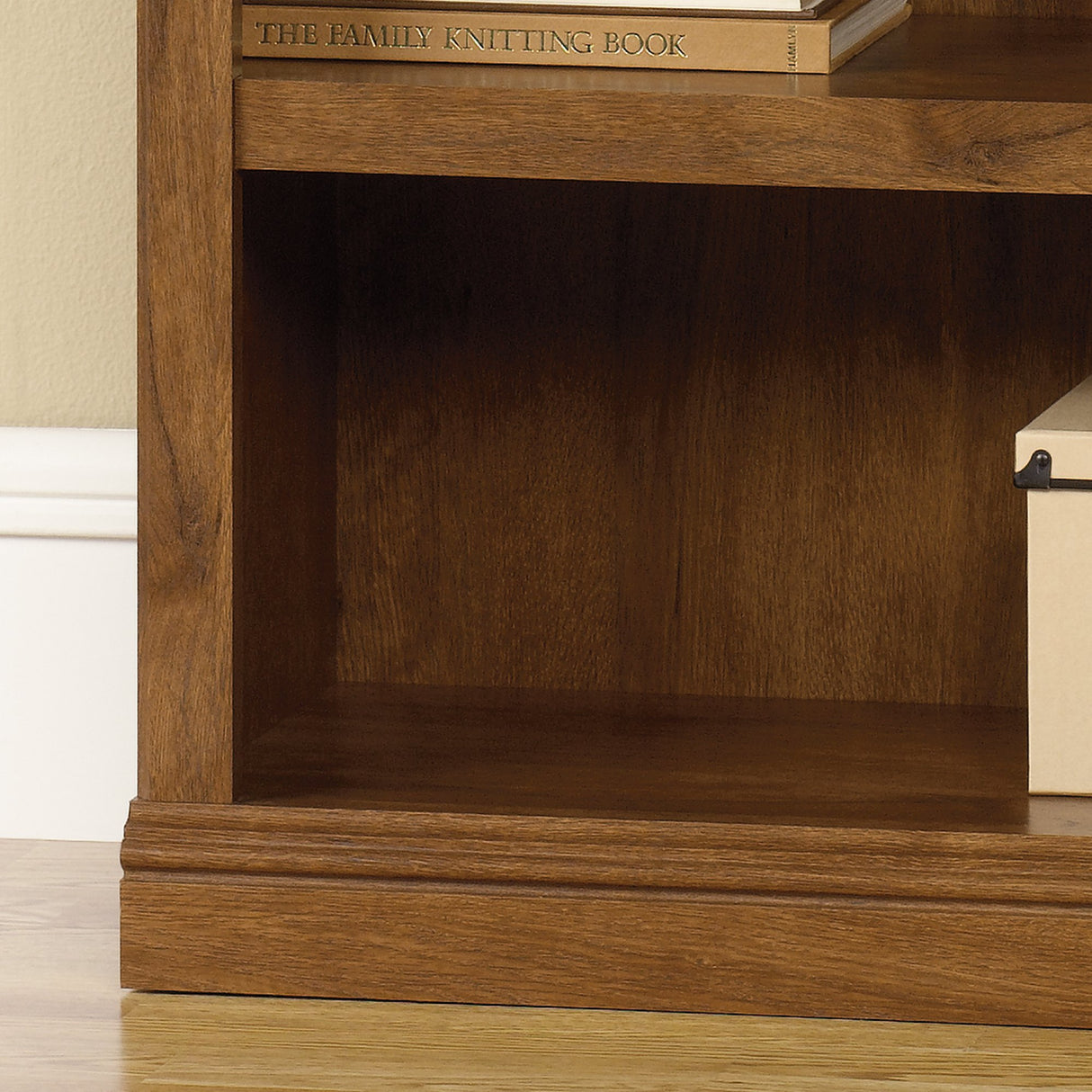 Sauder Miscellaneous Storage 5 Split Bookcase/Book Shelf, L: 35.28" x W: 13.23" x H: 69.76", Oiled Oak finish Sauder