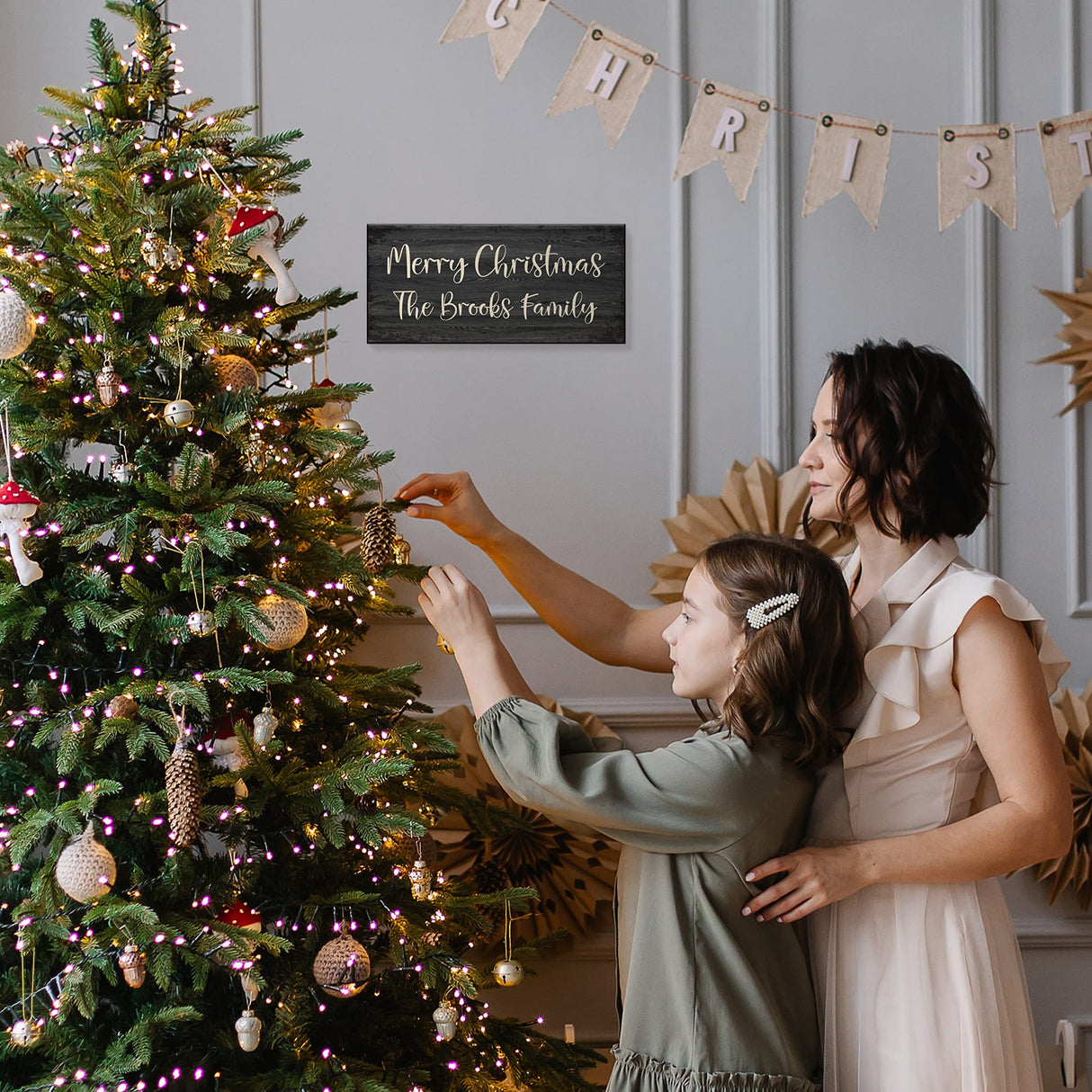 Personalized Signs for Home, Custom Sign with Any Text, 3 Sizes - 12 Background Options & 8 Fonts - Customizable Sign 11X5 Lily's Atelier