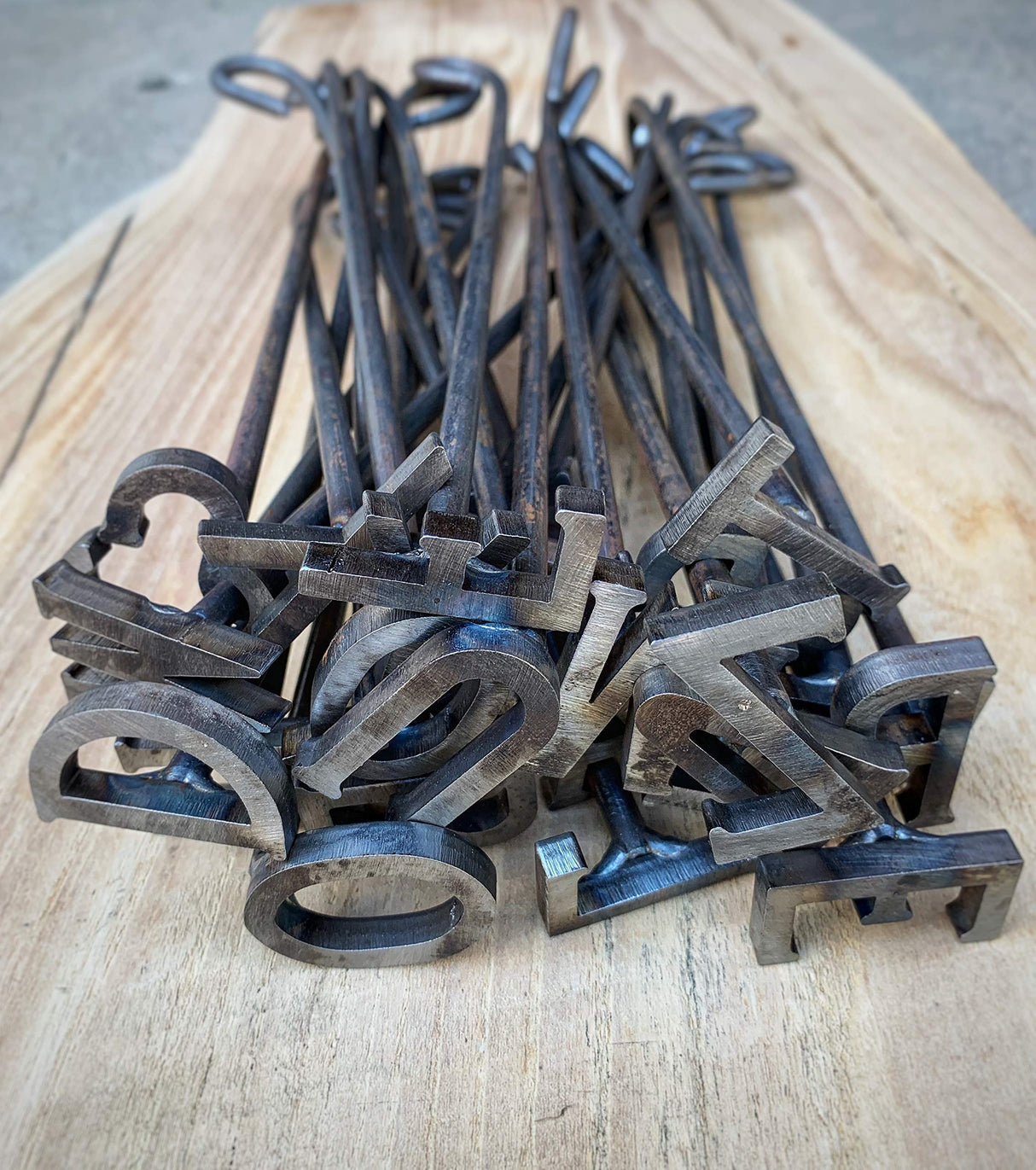3/4" Custom Alphabet Branding Iron Set - 26 Uppercase Stamps for Personalisation The Welded Keller