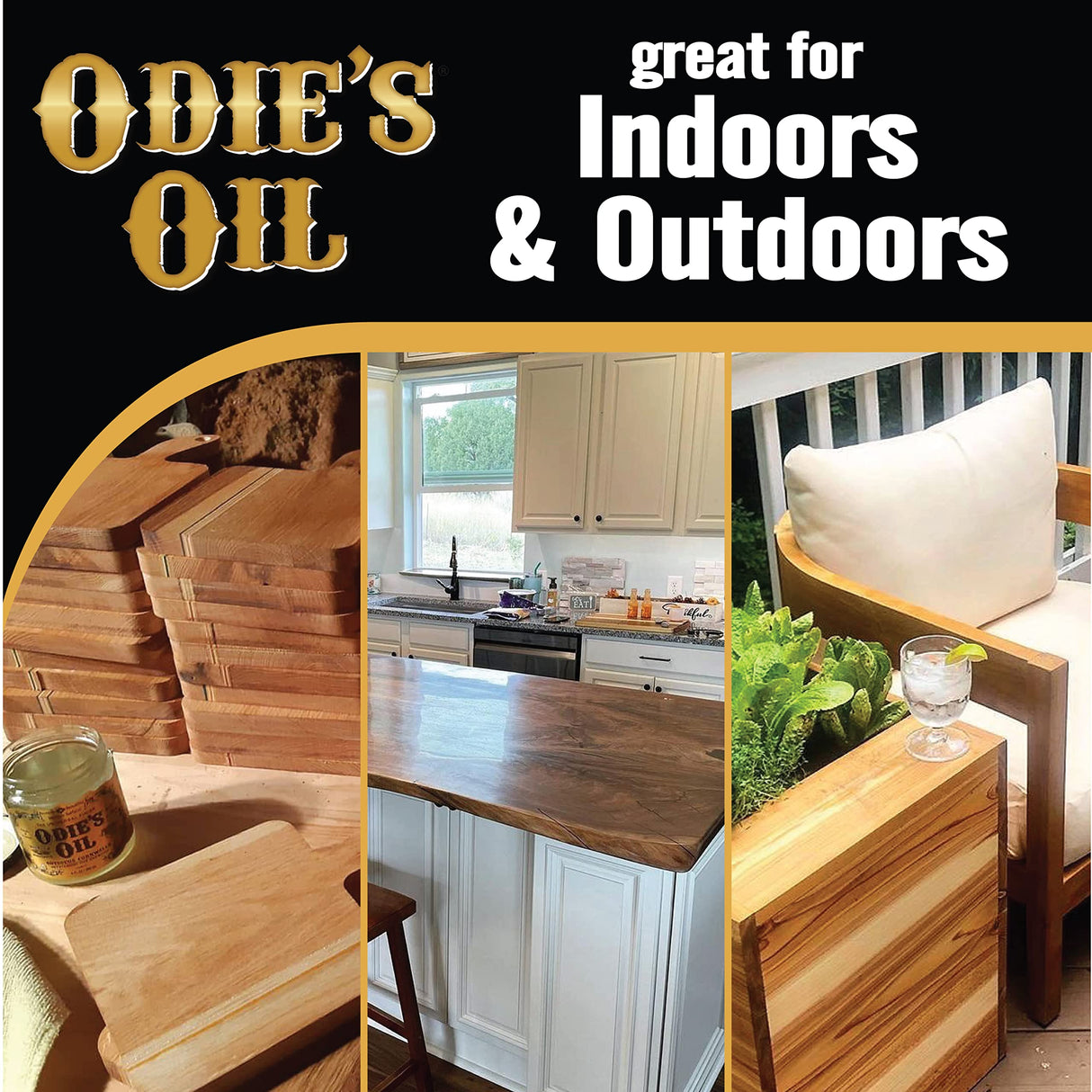 Odie's Oil • Universal Finish for Wood • Leather • Plastic • Vinyl • Metal and More • 9 Ounce Glass Jar • Food Safe and Solvent Free Non Toxic Finish ODIE'S