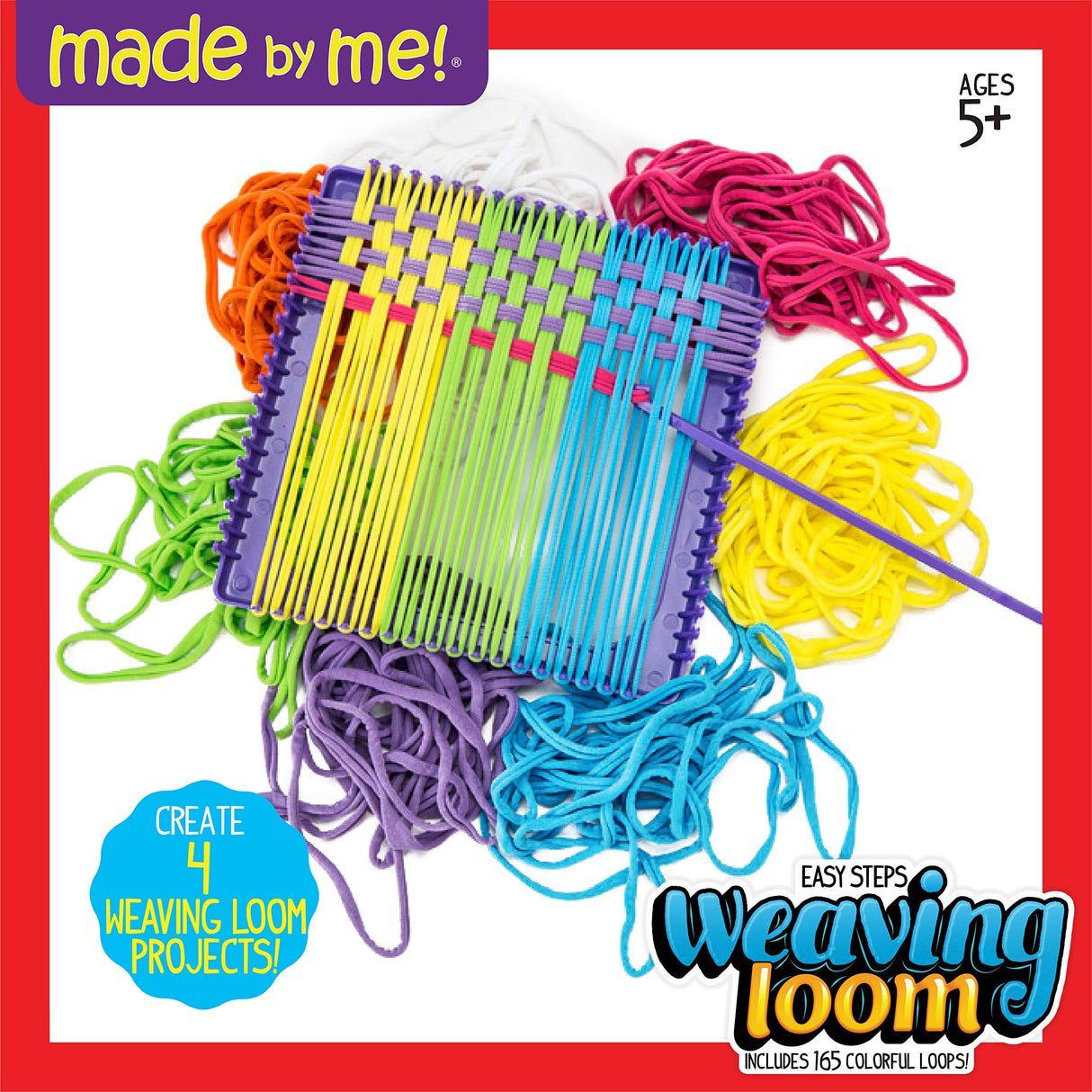 Made By Me Easy Steps Weaving Loom — Beginner Loom — DIY Potholders — Weaving Loom For Kids Ages 5 And Up Made By Me