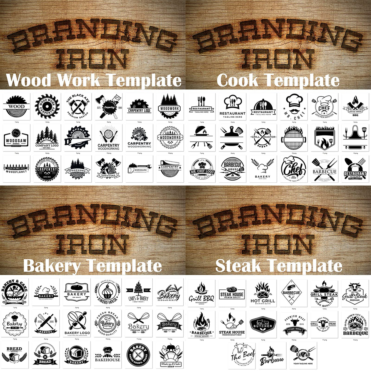 Custom Branding Iron Stamp for Wood, Leather, and More - Personalised Logo Maker ubjva