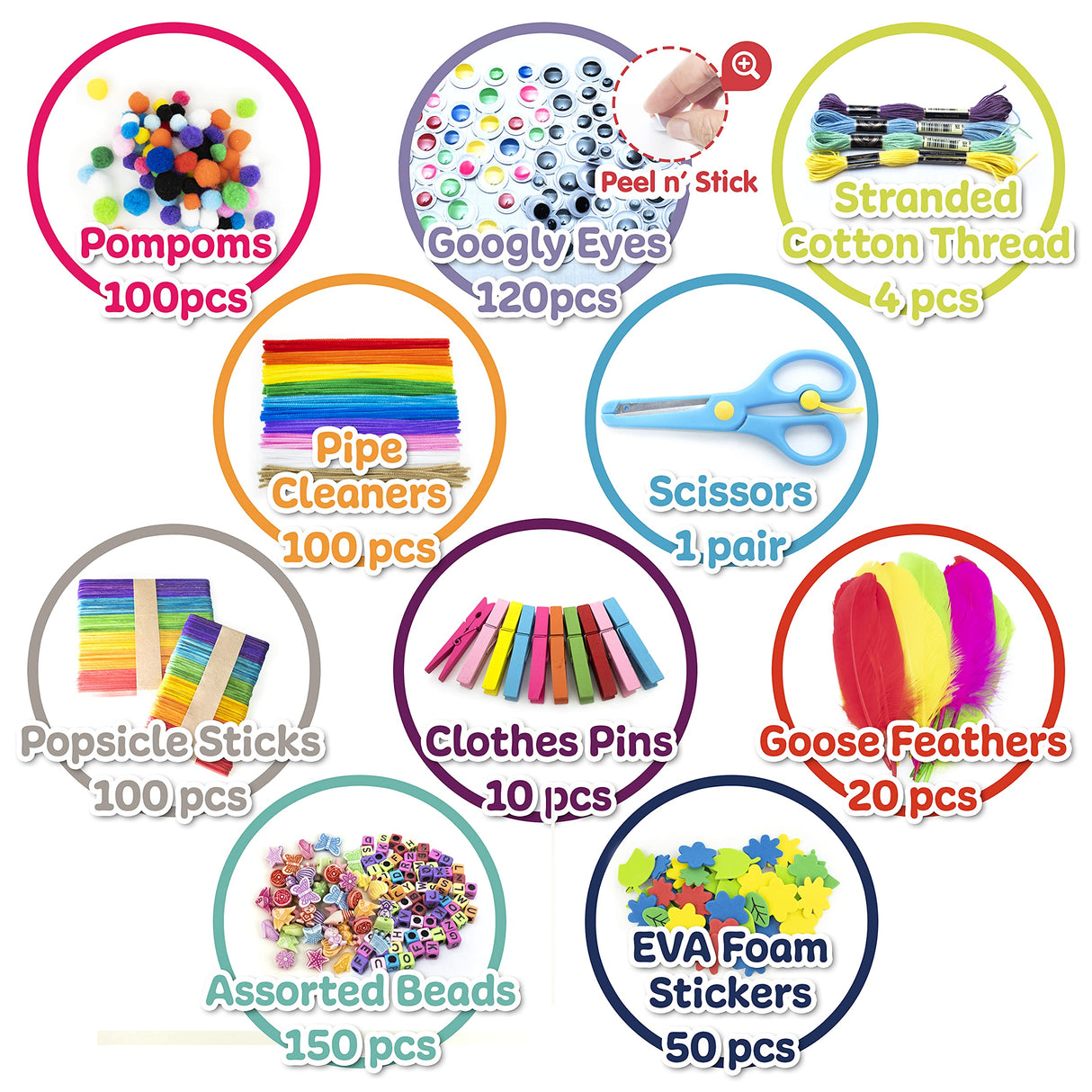 Olly Kids Craft Kits Library in a Plastic Craft Box Organizer- Craft and Art Supplies for Kids Ages 4 5 6 7 8 9 10 11 &12 Year Old Boys & Girls Olly Kids