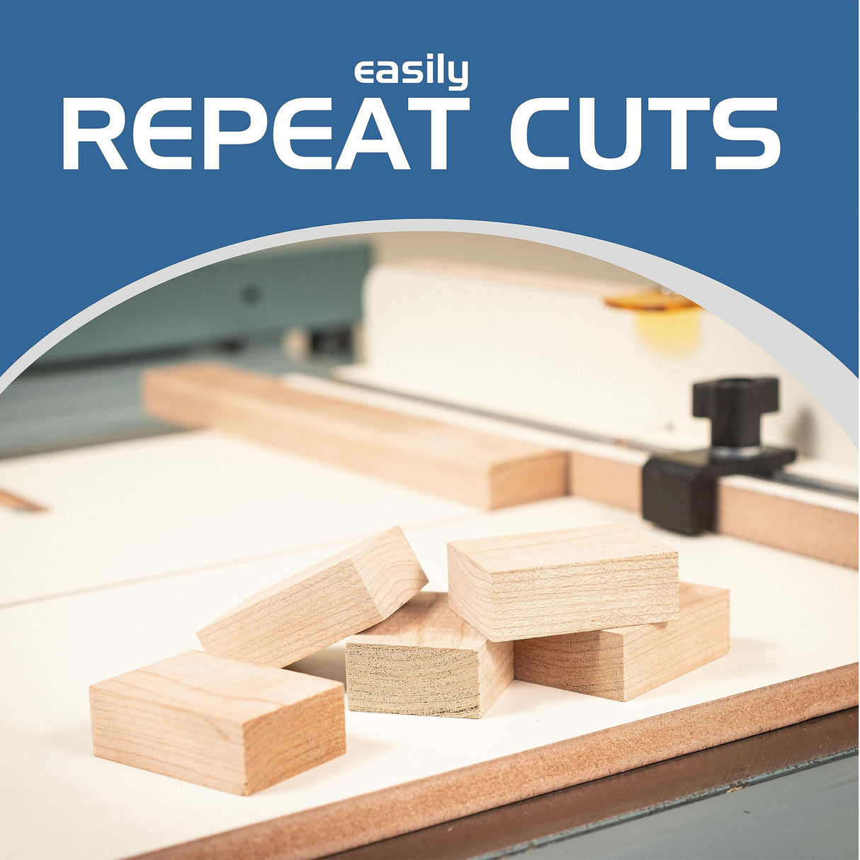 Fulton MDF Table Saw Complete Crosscut Sled Kit with 2 Aluminum Runner Track Bars • 1 Adjustable Stop • Transparent Guard along with Full Color Fulton