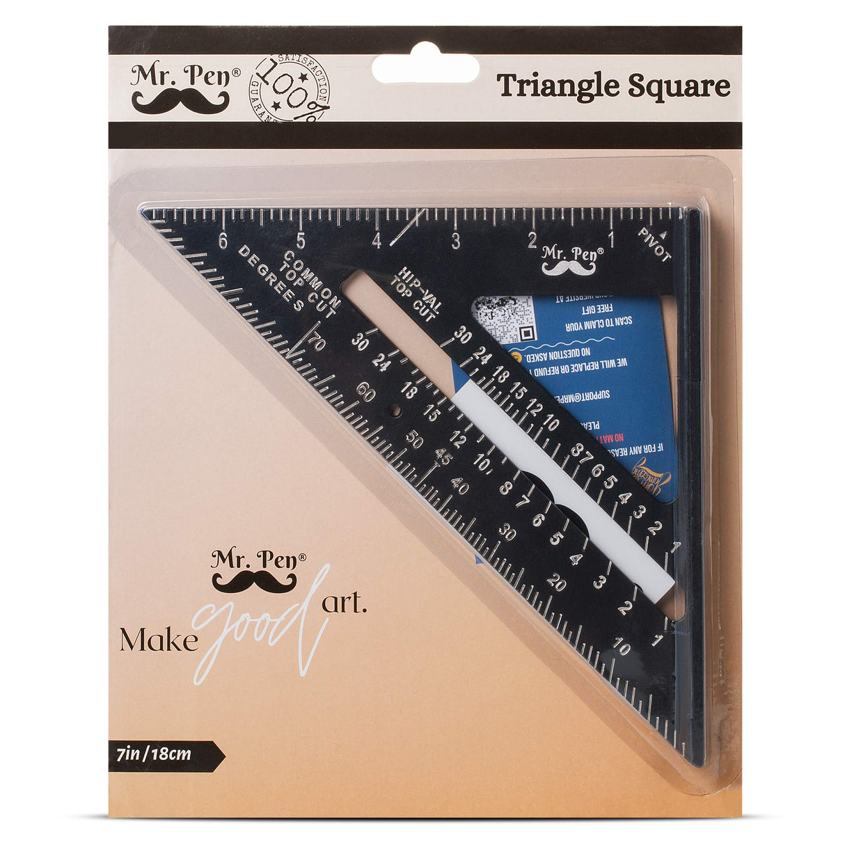 Mr. Pen- Rafter Square, Metal Square, 7 Inch, Carpenters Square, Square Tool, Metal Square Ruler, Carpentry Squares, Woodworking Square, Square Angle Mr. Pen