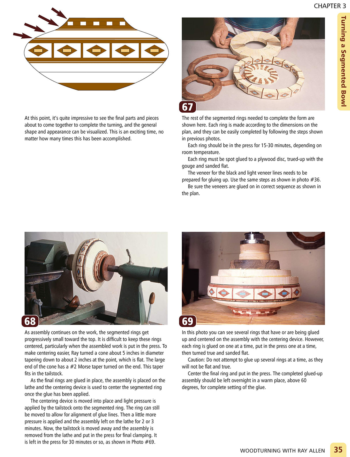 Woodturning with Ray Allen: A Master's Designs & Techniques for Segmented Bowls and Vessels (Fox Chapel Publishing) 11 Plans and a Gallery of Work Design Originals