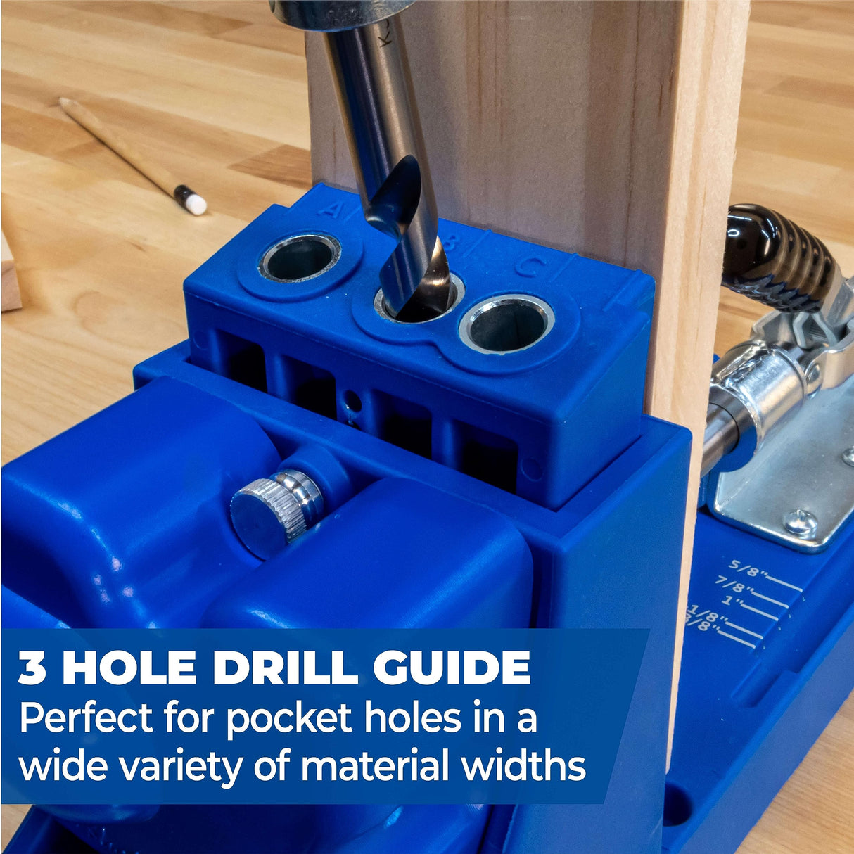 Kreg K4 Pocket Hole Jig - Adjustable, Versatile Jig for Strong Joints - Create Perfect, Rock-Solid Joints - Easily Adjustable Drill Guides - For KREG