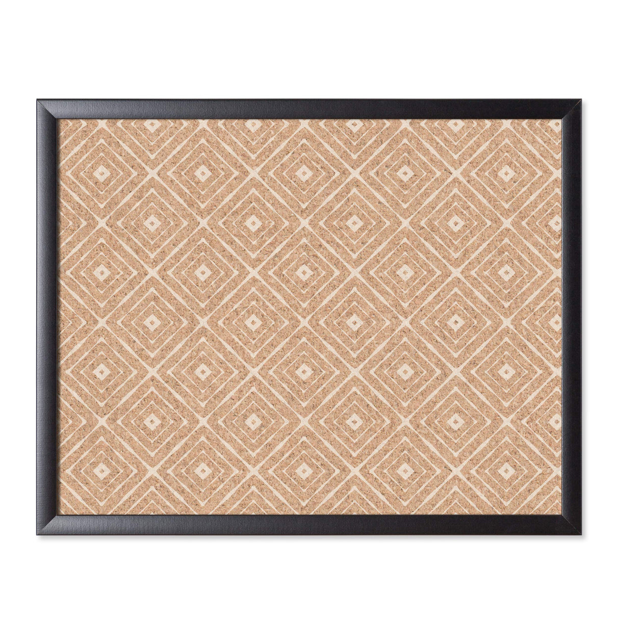 U Brands Fashion Cork Bulletin Board, 20 X 16 Inches, Black Wood Frame U Brands
