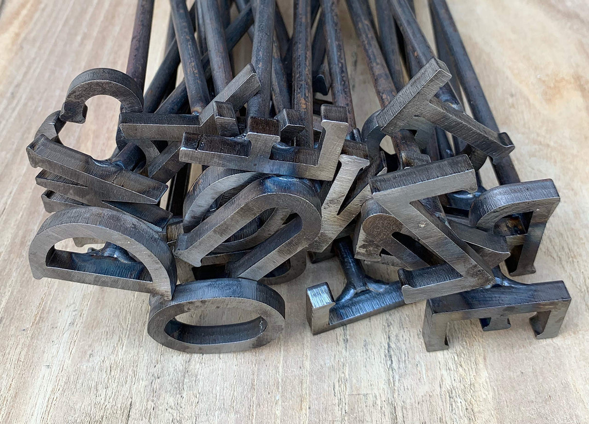 3/4" Custom Alphabet Branding Iron Set - 26 Uppercase Stamps for Personalisation The Welded Keller
