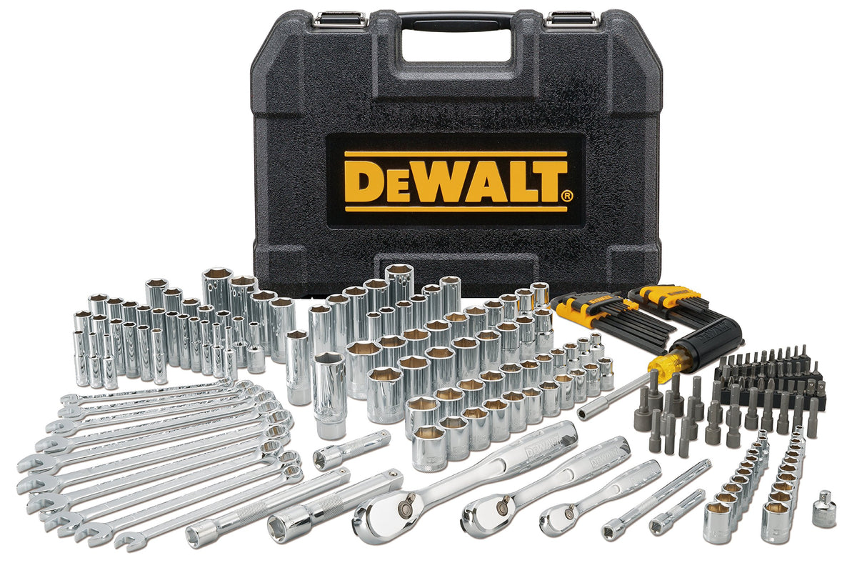 DEWALT Mechanics Tool Set, 1/4" & 3/8" & 1/2" Drive, SAE/Metric, 205-piece (DWMT81534) DEWALT