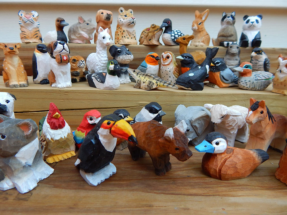 Selsela Oriole Bird Figurine Decoration Baltimore Orchard Wooden Art Statue Carved Small Animal Black Orange Selsela