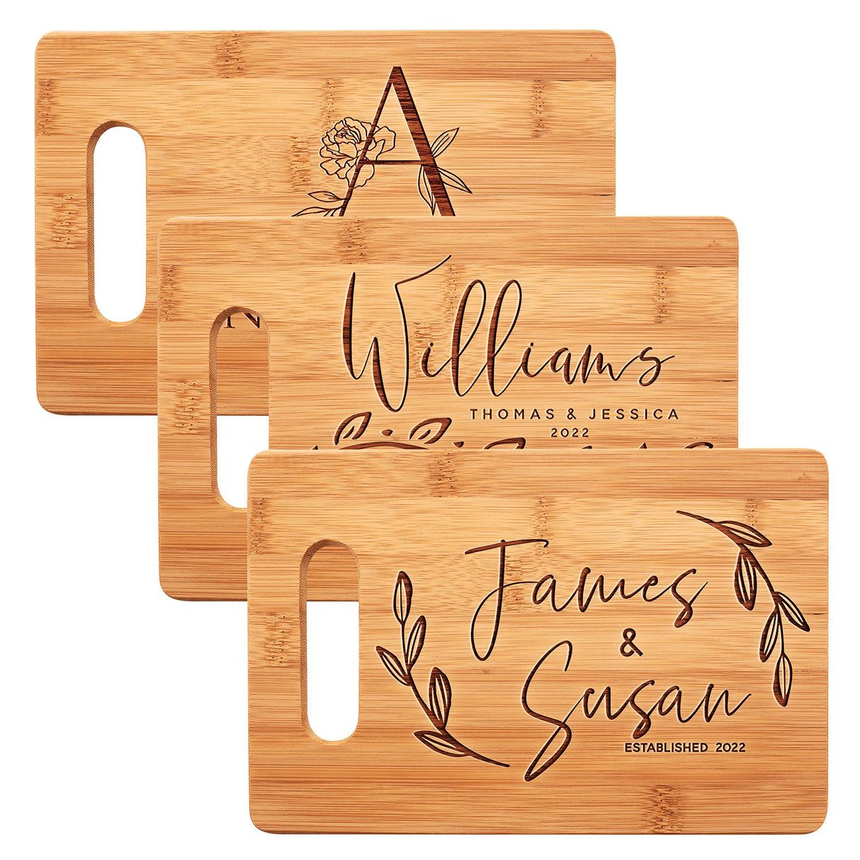 Personalized Cutting Board, 11 Designs, 5 Wood Styles - Housewarming Wedding Gifts for Couple,Personalized Gifts for Mom and Dad, Grandma , Engraved Be Burgundy