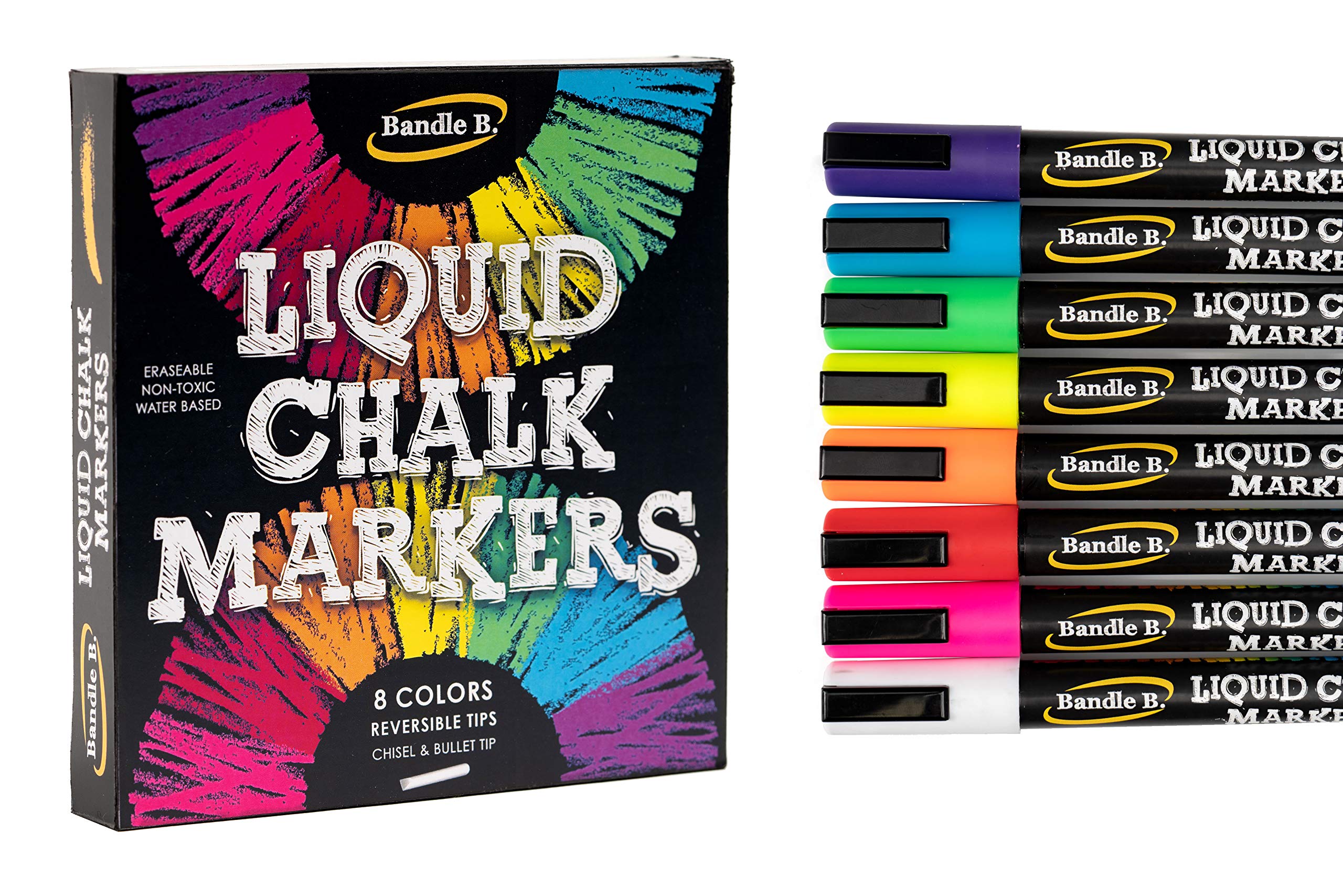 Chalkola Liquid Chalk Markers & Metallic Colors Pack of 16 Chalk