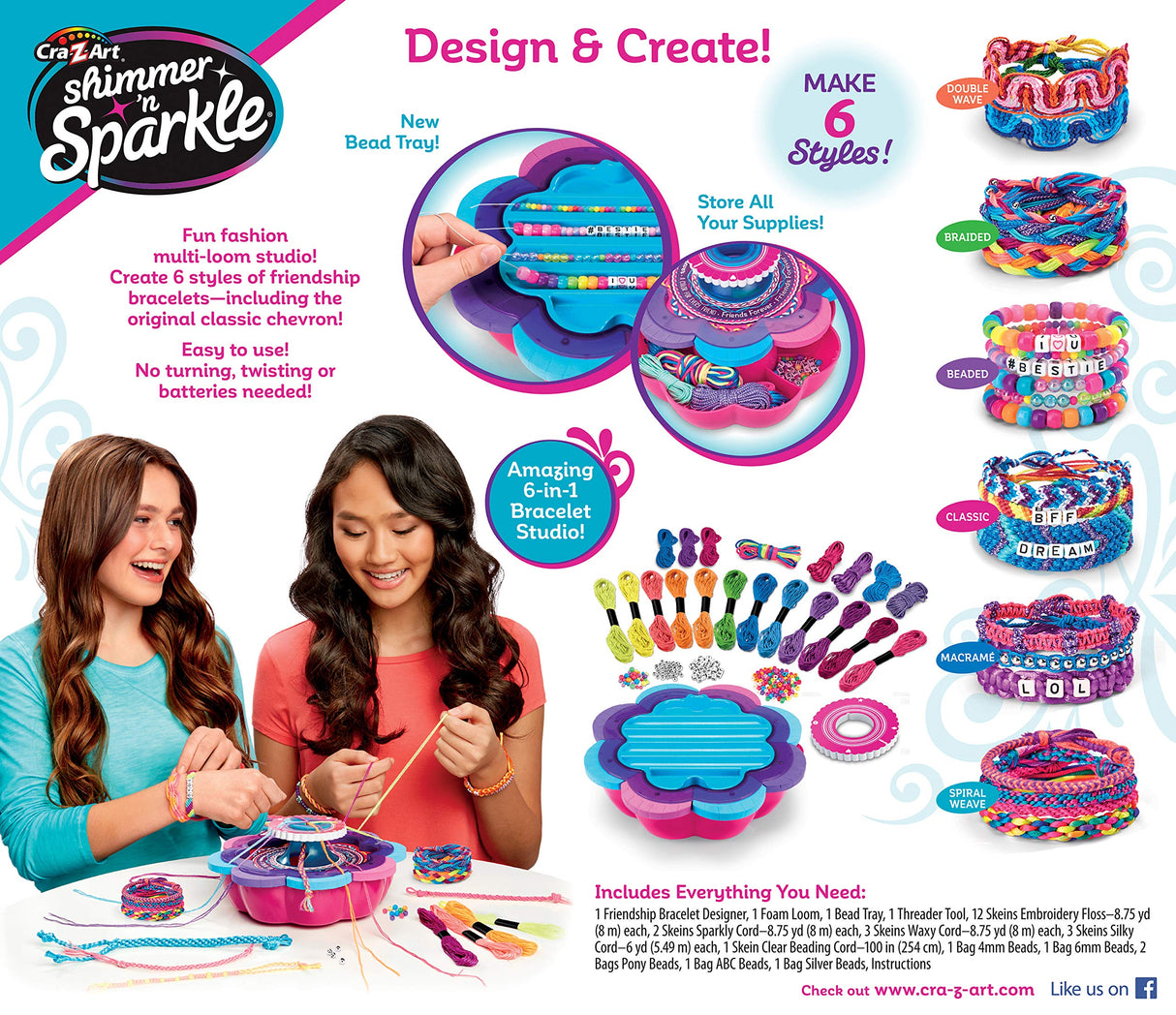 Cra-Z-Art Shimmer & Sparkle Ultimate Friendship Bracelet Maker Small Cra-Z-Art