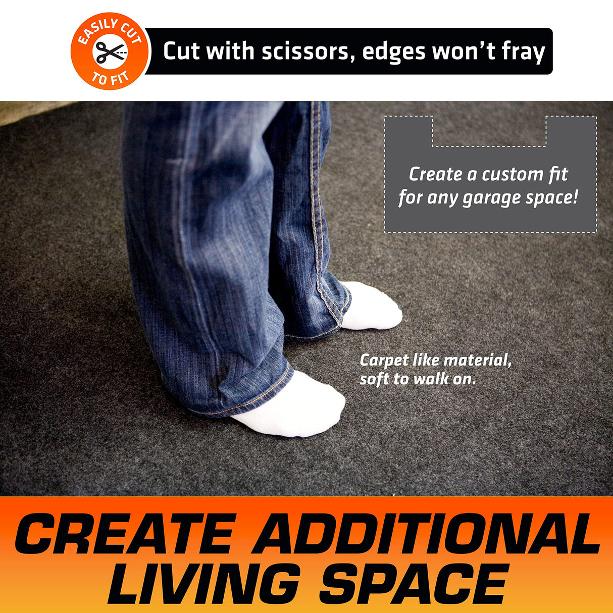 Armor All Original Garage Floor Mat, (17' x 7'4"), (Includes Double Sided Tape), Protects Surfaces, Transforms Garage - Absorbent/Waterproof/Durable Armor All