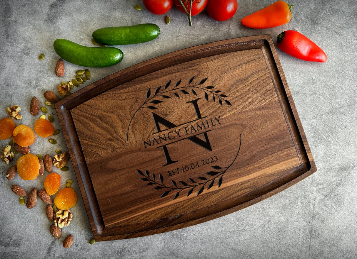 Personalized Cutting Boards Wood Engraved – Lovely Birthday, Anniversary, Bridal Shower, Wedding Present – Christmas gift- House warming gift for Generic