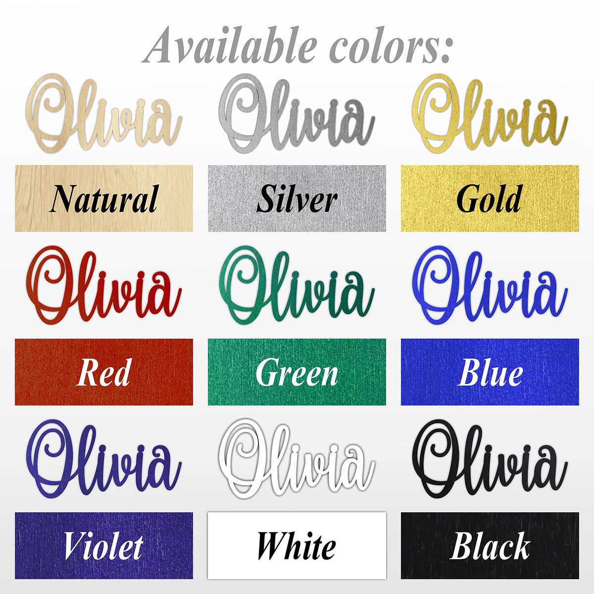 Personalized Nursery Décor 6" - 60" Wide, Custom Wooden Name Sign, Name Sign for Boy or Girl, Wedding Shower Gift, Personalized Children's Room Sign LONG DOORS