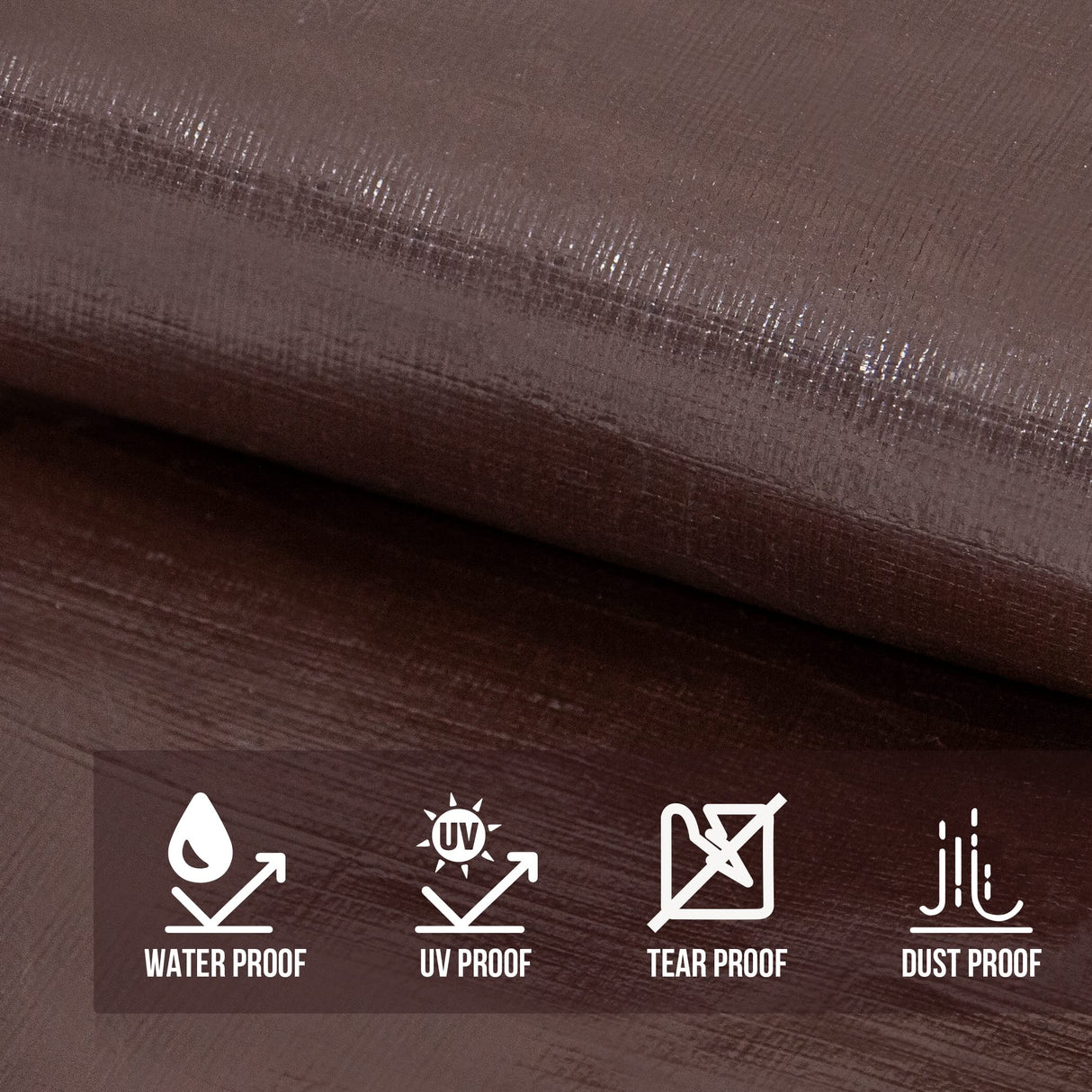 CARTMAN Finished Size 12x20 Feet Extra Thick 12 Mil Heavy Duty Poly Tarp, Multipurpose Protective Cover, UV Resistant, Waterproof Poly Tarpaulin with CARTMAN