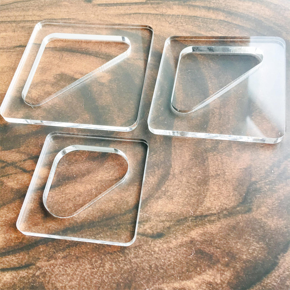 Triangle Cutting Board and Charcuterie Board Handle Template, Laser Cut Acrylic Router Template, Woodworking Router Template (2'') Phocaea