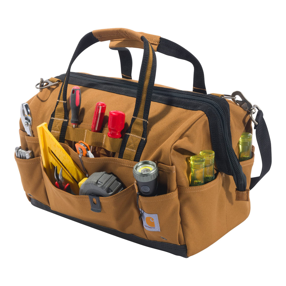 Carhartt 16" Thirty-Pocket Heavyweight Tool Bag Black One Size Carhartt