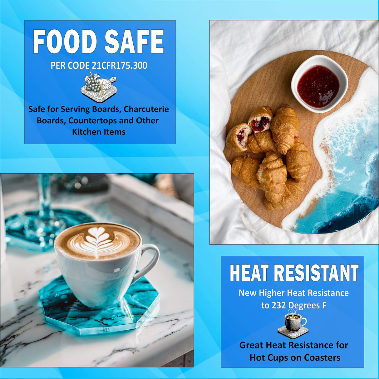 NAKED FUSION Epoxy Resin Art Resin Crystal Clear Formula -2 Gallon Kit -The Artist's Resin for Coating, Casting, Resin Art, Geodes, Tabletop, Bar NAKED FUSION