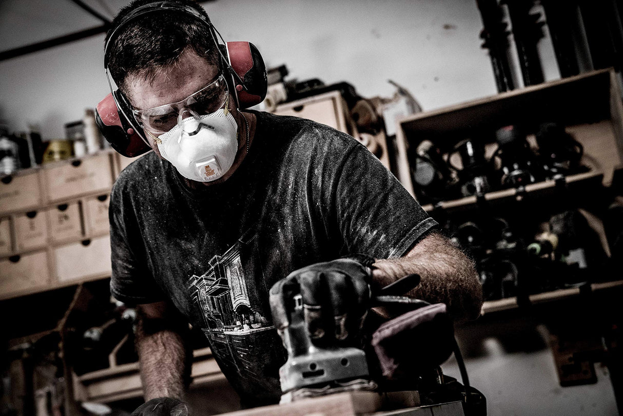 3M Respirator, Cool Flow Valve, Paint Sanding, Lightweight, Disposable, Filter Media, Stretchable, Easy Breathing, 10-Pack 3M