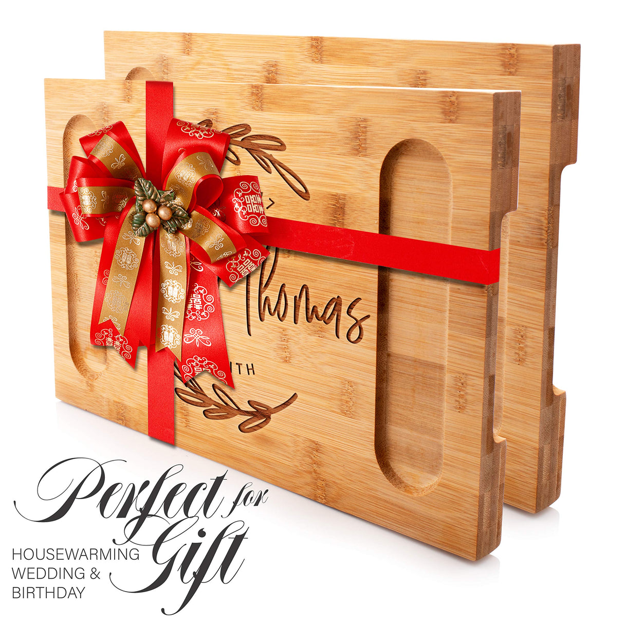 Elegant Wedding Gift, Personalized Charcuterie Board w/ 12 Elegant Design, House Warming Presents for New Home, Bamboo Cheese Board, Gift for Women, Personalization Lab