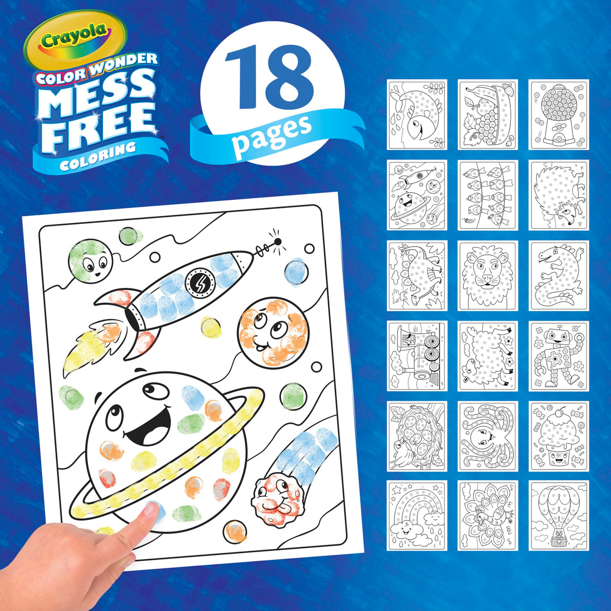 Crayola Color Wonder Mess Free Fingerprint Ink Painting Activity Set, Finger Painting Alternative, Unique Holiday Gift for Kids, 3+ Crayola