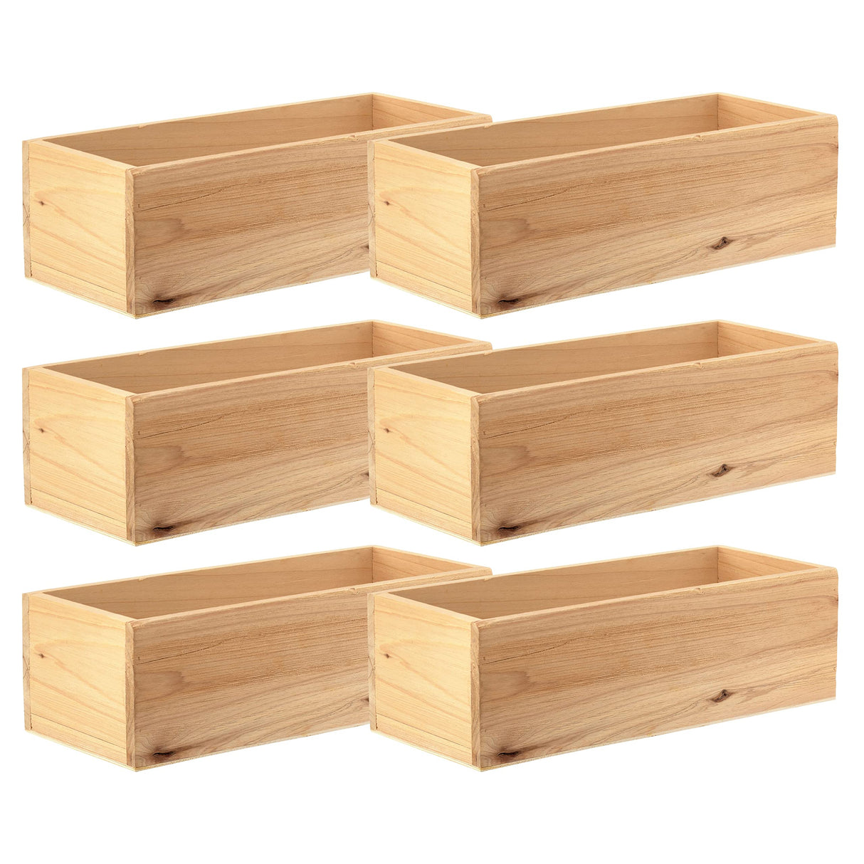 6 Pack: 12”; Wooden Box by Make Market® Make Market
