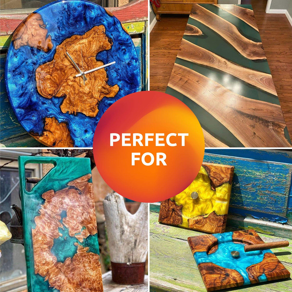 Upstart Epoxy Resin Kit DIY 2 Part Formulation - Made in USA - Perfect Casting Resin for Counter, Table Top, Wood Bar Top, Art, Craft, Jewelry & More Upstart Epoxy