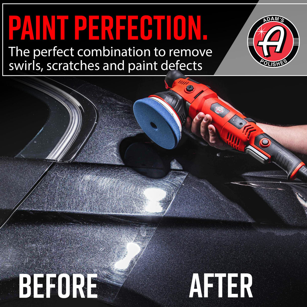 Adam's Polishes SK Pro 15mm Car Polisher - Professional Buffer Polisher For Car Detailing | Use W/Car Polish, Polishing Compound, or Car Scratch Adam's Polishes