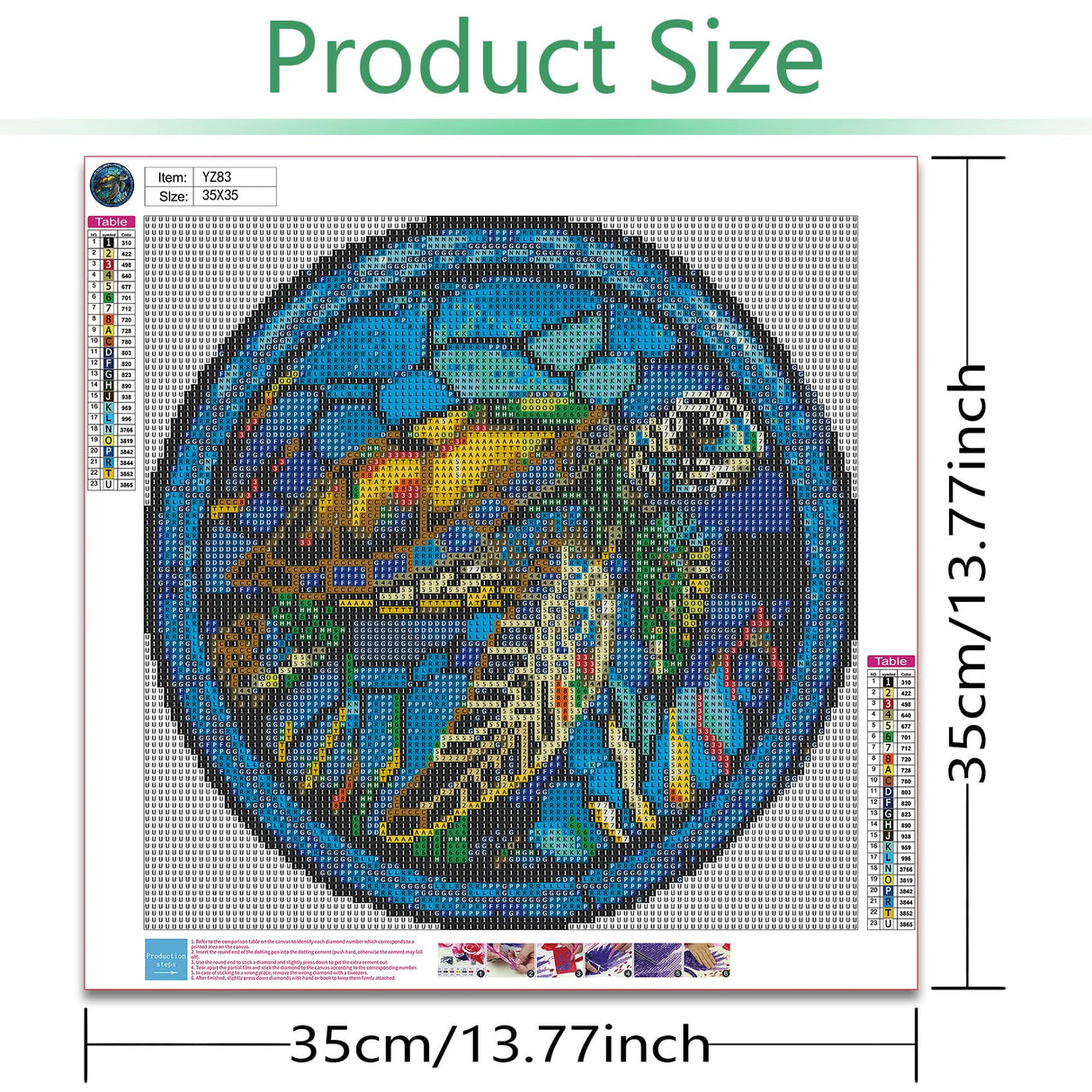 Aestalrcus 5D Turtle Diamond Painting Kits for Adults,Stained Glass Turtle Diamond Art Kits for Adults,Turtle Gem Art Kits for Adults for Gift Home Aestalrcus