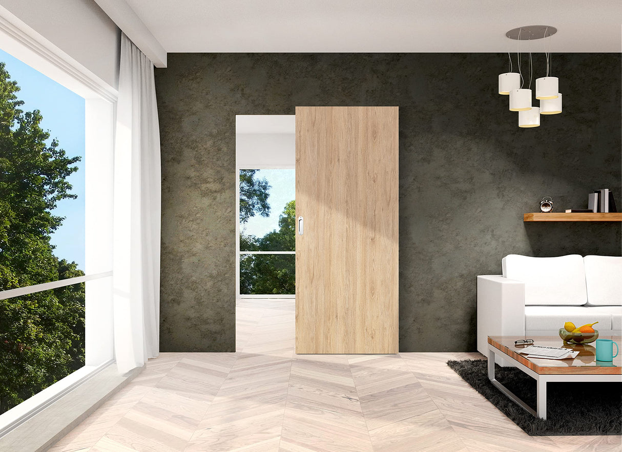 Milcasa Magic 2 (1800) – Wall Mount Concealed Sliding System for Wood Doors (Door is NOT Included) - Completely Concealed Hardware and Track. Made in Milcasa