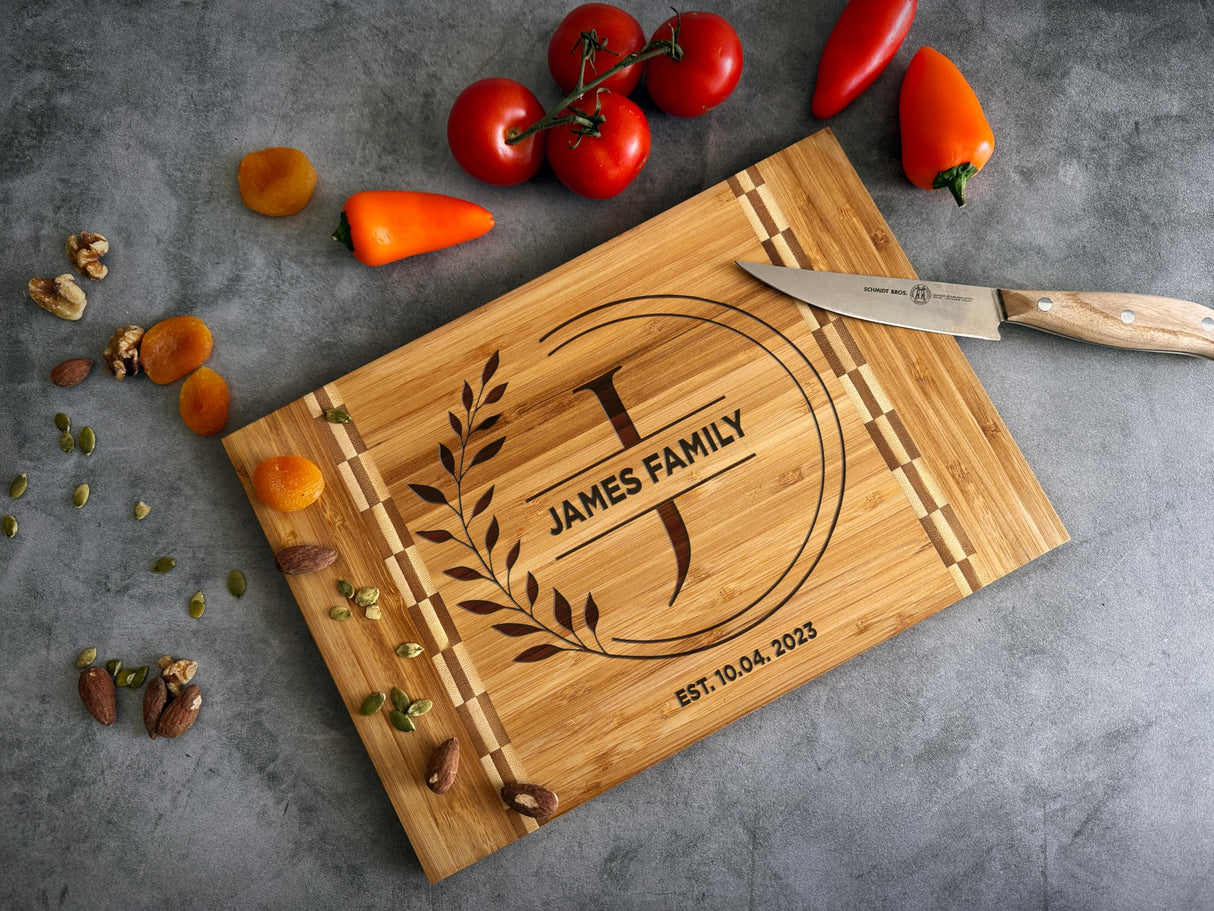 Personalized Cutting Boards Wood Engraved – Lovely Birthday, Anniversary, Bridal Shower, Wedding Present – Christmas gift- House warming gift for Generic