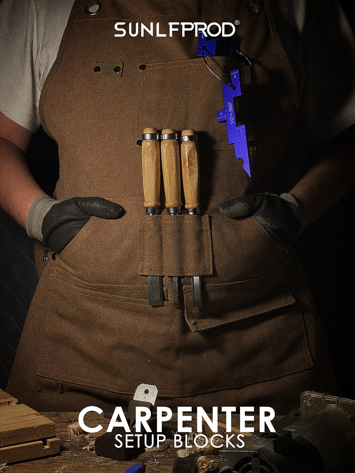 SUNLFPROD Router Table Setup Blocks,7pcs Aluminum Precision Router Table Setup Bar, Height Gauge, Setup Table Saw Angle Router Set Up Bar for SUNLFPROD