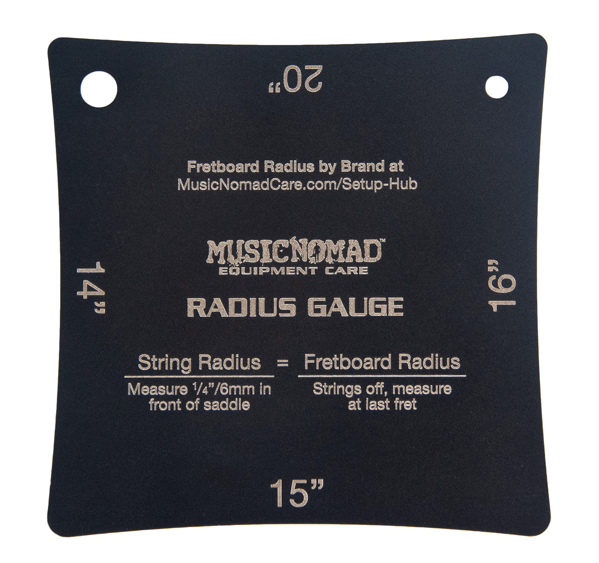 MusicNomad Precision Fretboard and String Radius Gauge Tool - 2 pc. Set (MN603) MusicNomad