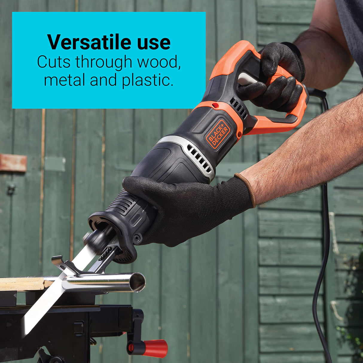 BLACK+DECKER 7 Amp Electric Reciprocating Saw with Removable Branch Holder (BES301K) BLACK+DECKER
