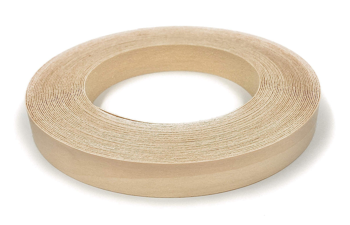 Edge Supply Birch 3/4" X 25' Roll, Wood Veneer Edge Banding Preglued, Iron on with Hot Melt Adhesive, Flexible Wood Tape Sanded to Perfection. Easy Edge Supply
