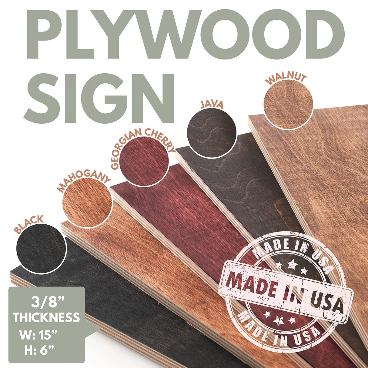 Custom Wood Sign, Personalized Wooden Name Sign w/Text, 10 Fonts, 5 Wooden Colors - 15" x 6"- Rustic Wall Decor Customization Mill