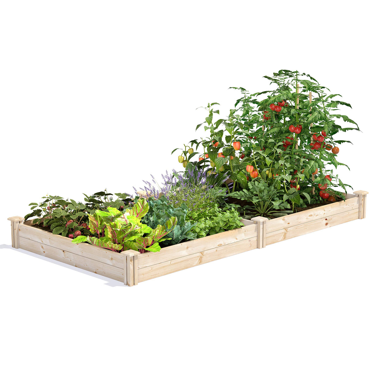 Greenes Fence Original Pine Raised Garden Bed, 4' x 8' x 7" - Made in USA with American Pine Greenes Fence