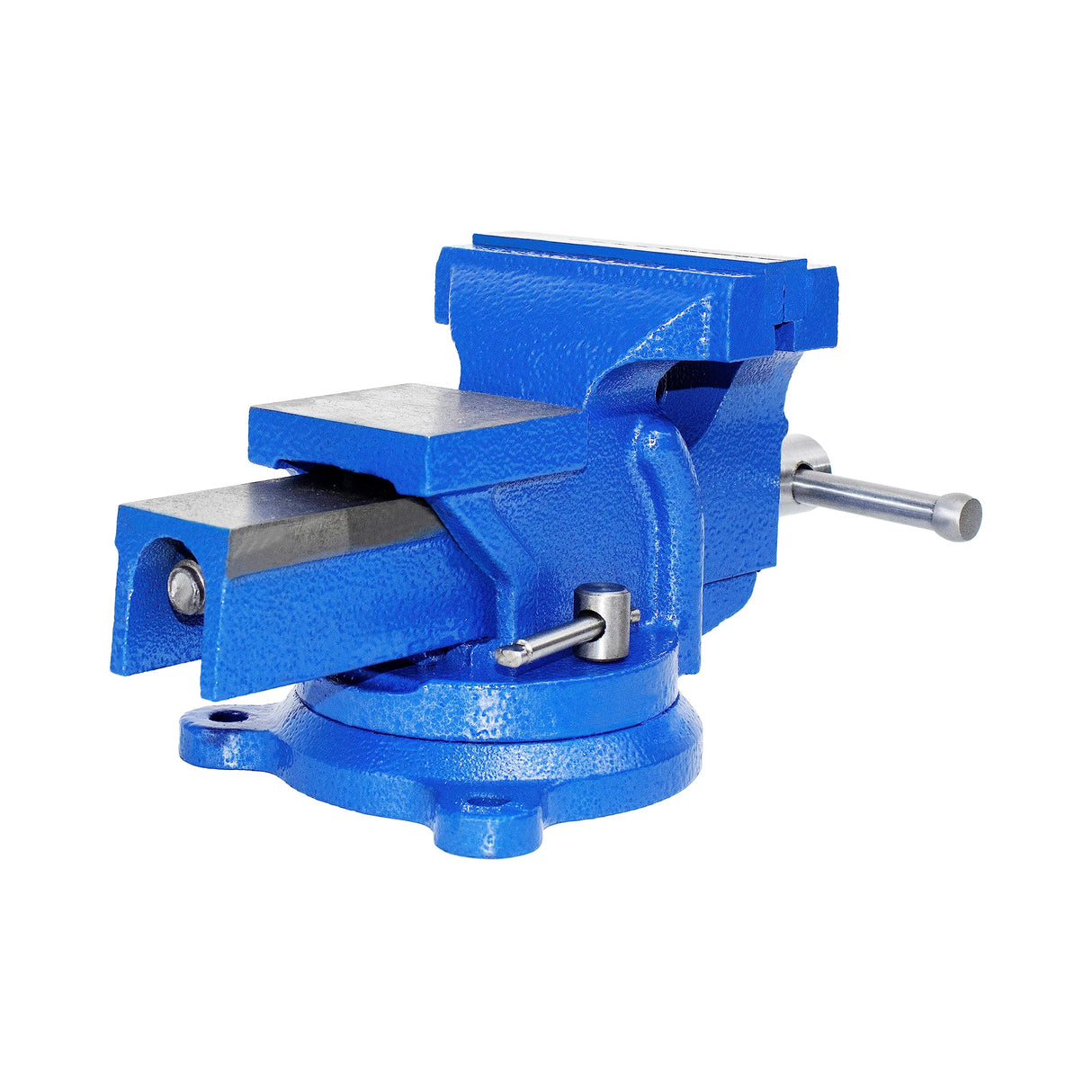 HFS (R) 5" Heavyduty Bench Vise Anvil Forged.360 Swivel Locking Base Desktop Clamp (16LBS), FS Blue Design HFS