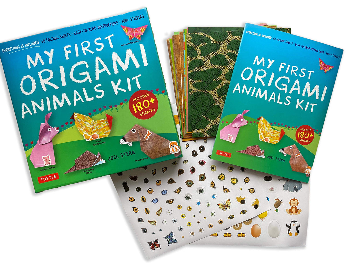 My First Origami Animals Kit: Everything is Included: 60 Folding Sheets, Easy-to-Read Instructions, 180+ Stickers Tuttle Publishing